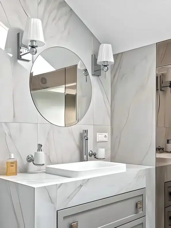 Halo Round Bathroom Mirror - Imported Belgium Glass & Custom Shape