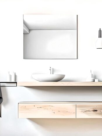 Aura Bath Face Mirror - Imported Belgium Glass & Custom Shape
