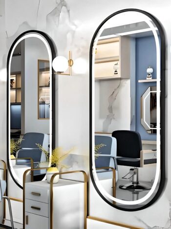 Sleek Black Metal Mirror.jpg | LightMirror.in