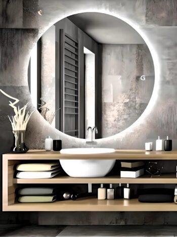 Elegant Touch Sensor LED Bathroom Mirror - Dual Light