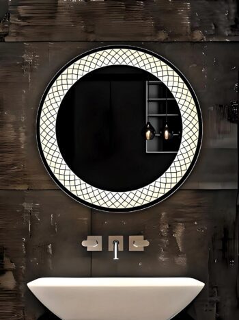 Sophisticated LED Round Mirror - Illuminated Bathroom & Living Room Wall Mirror
