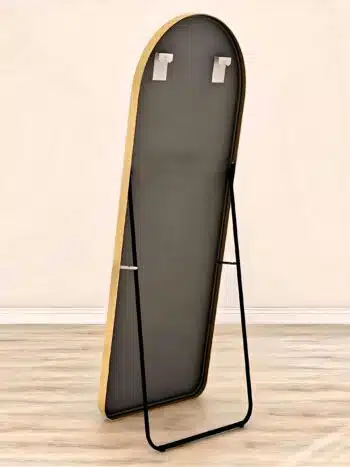 Elegant Half-Round Standing Metal Mirror - Customizable Finishes - Framed mirror | LightMirror.in