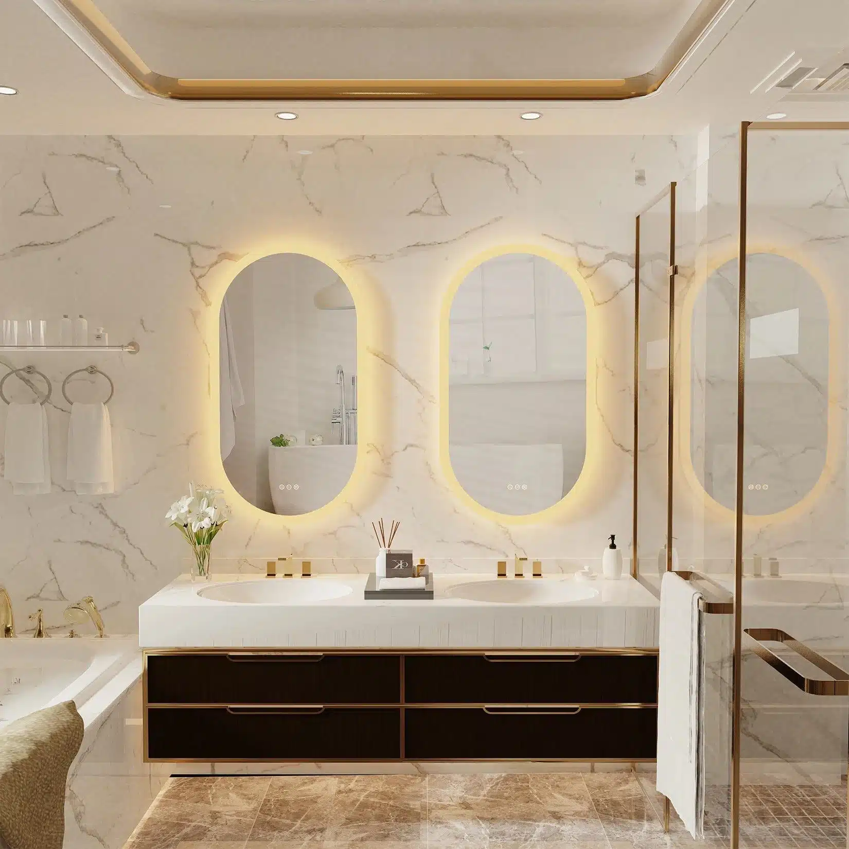 EcoLuxe Arched LED Mirror – Touch Controls, Anti-Fog, and Energy-Efficient Lighting - Uncategorized | LightMirror.in