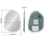 Irregular LED Bathroom Mirror with Touch Sensor, Anti-Fog, and Backlit Lighting