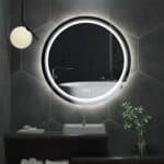 Extra Large Round LED Bathroom Mirror with Anti-Fog, Dimmable Lights, and Touch Sensor
