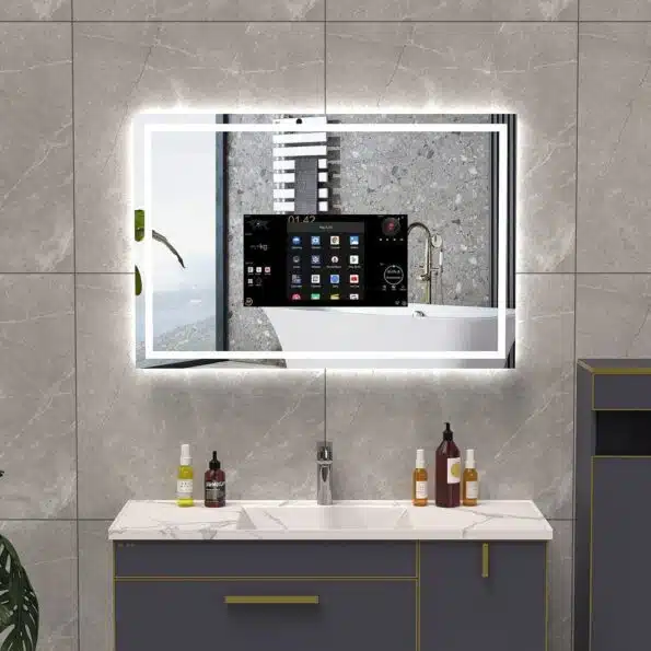Smart LED Bathroom Mirror with Android TV