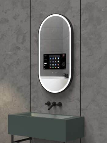 Oval Smart LED Mirror with Android TV