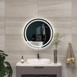 Round Smart LED Mirror with Android TV