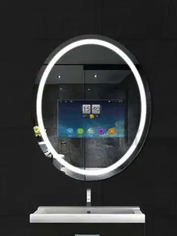 Oval Smart LED Mirror with Android TV