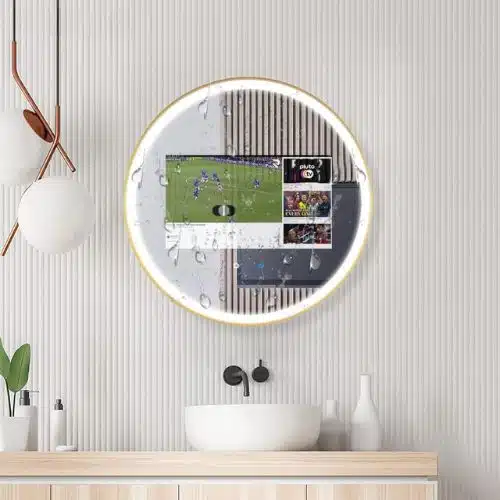 Round Framed Android TV LED Mirror