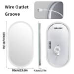 Arched Illumina LED Bathroom Mirror – Oval Design, Anti-Fog, and Adjustable Lighting