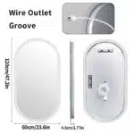 EcoLuxe Arched LED Mirror – Touch Controls, Anti-Fog, and Energy-Efficient Lighting