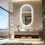 EcoLuxe Arched LED Mirror – Touch Controls, Anti-Fog, and Energy-Efficient Lighting