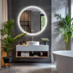 LuminaSphere LED Circle Bathroom Mirror – Anti-Fog, Dimmable, and Touch Controls