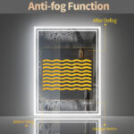 Super Bright LED Bathroom Backlit Mirror – Anti-Fog, Dimmable, and Touch Controls