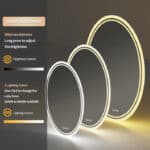 LuxeView LED Oval Bathroom Mirror – Dual Illumination, Anti-Fog, and Dimmable Lighting