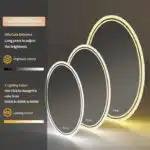 LuxeView LED Oval Bathroom Mirror – Dual Illumination, Anti-Fog, and Dimmable Lighting