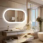 EcoLuxe Arched LED Mirror – Touch Controls, Anti-Fog, and Energy-Efficient Lighting