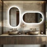 EcoLuxe Arched LED Mirror – Touch Controls, Anti-Fog, and Energy-Efficient Lighting