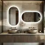 EcoLuxe Arched LED Mirror – Touch Controls, Anti-Fog, and Energy-Efficient Lighting