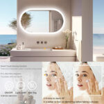 Arched Illumina LED Bathroom Mirror – Oval Design, Anti-Fog, and Adjustable Lighting