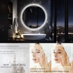 LuminaSphere LED Circle Bathroom Mirror – Anti-Fog, Dimmable, and Touch Controls