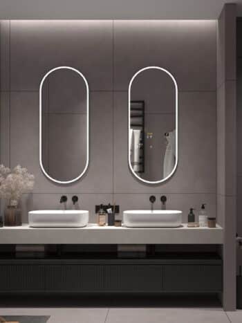 Oval Smart LED Mirror with Android TV