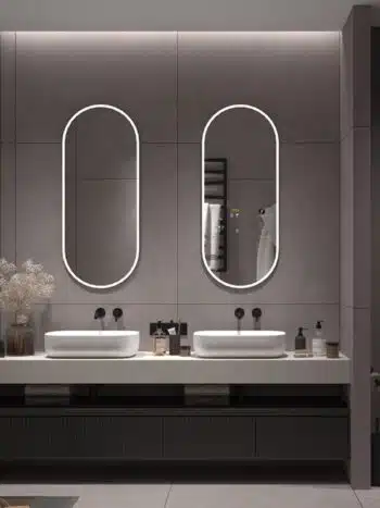 Oval Smart LED Mirror with Android TV