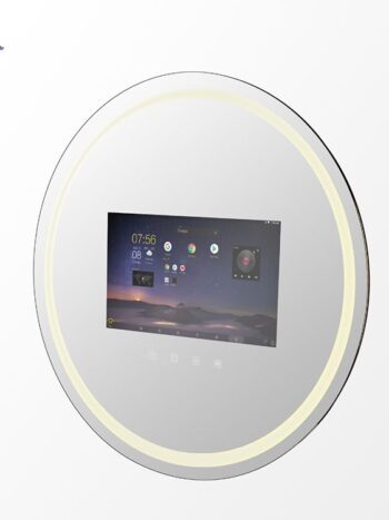 Round Android Smart LED TV Mirror with Touch & Remote Control
