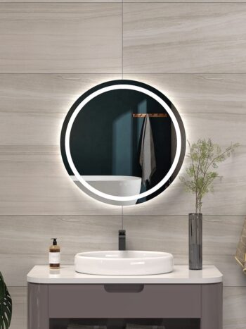Round Smart LED Mirror with Android TV