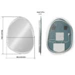 Irregular LED Bathroom Mirror with Touch Sensor, Anti-Fog, and Backlit Lighting