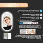 Arched Illumina LED Bathroom Mirror – Oval Design, Anti-Fog, and Adjustable Lighting