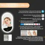 EcoLuxe Arched LED Mirror – Touch Controls, Anti-Fog, and Energy-Efficient Lighting