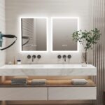 20x30 Inch Rectangular LED Bathroom Mirror – Anti-Fog, Dimmable, and Touch Controls