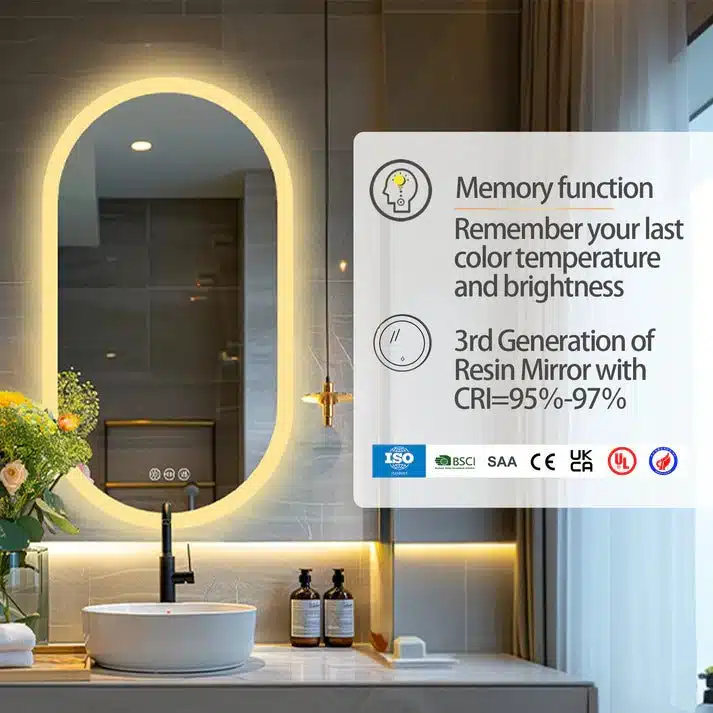 LED mirrors enhancing the fusion of traditional and modern Indian ethnic home decor