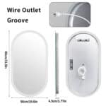 EcoLuxe Arched LED Mirror – Touch Controls, Anti-Fog, and Energy-Efficient Lighting