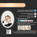 LuxeView LED Oval Bathroom Mirror – Dual Illumination, Anti-Fog, and Dimmable Lighting
