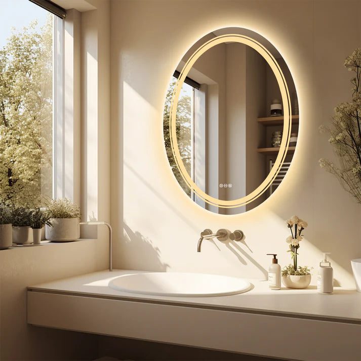 Oval LED Bathroom Vanity Mirror