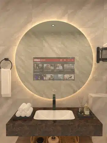 Oval Smart LED Mirror with Android TV