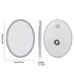 LuxeView LED Oval Bathroom Mirror – Dual Illumination, Anti-Fog, and Dimmable Lighting