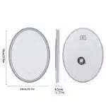 LuxeView LED Oval Bathroom Mirror – Dual Illumination, Anti-Fog, and Dimmable Lighting