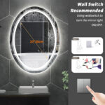 Luxe Dual-Glow LED Bathroom Mirror – Anti-Fog, Dimmable, Double Circle Design