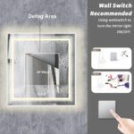 Frameless LED Lighted Bathroom Mirror – Dual Lighting, Anti-Fog, and Touch Controls