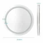 Frameless LED Bathroom Mirror with Dual Lighting, Anti-Fog, and Touch Controls – Modern Round Design