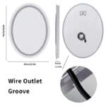 Luxe Dual-Glow LED Bathroom Mirror – Anti-Fog, Dimmable, Double Circle Design