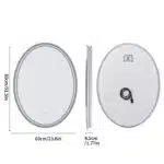 LuxeView LED Oval Bathroom Mirror – Dual Illumination, Anti-Fog, and Dimmable Lighting