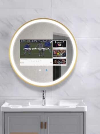 Round Framed Android TV LED Mirror