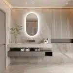 EcoLuxe Arched LED Mirror – Touch Controls, Anti-Fog, and Energy-Efficient Lighting