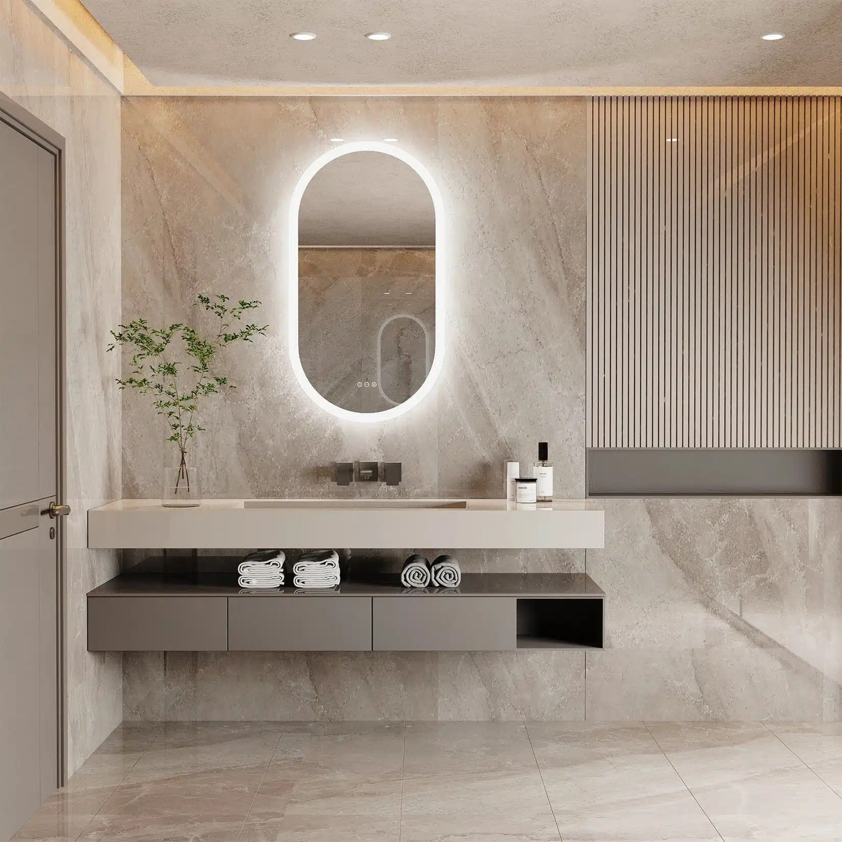 EcoLuxe Arched LED Mirror – Touch Controls, Anti-Fog, and Energy-Efficient Lighting - Uncategorized | LightMirror.in
