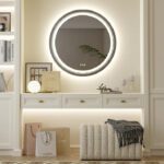 Frameless LED Bathroom Mirror with Dual Lighting, Anti-Fog, and Touch Controls – Modern Round Design